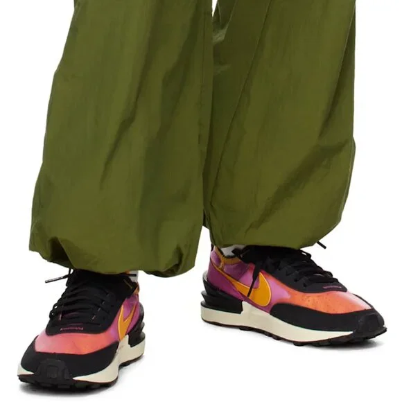 Nike Pink & Orange Waffle One Sneakers - Picture 1 of 8